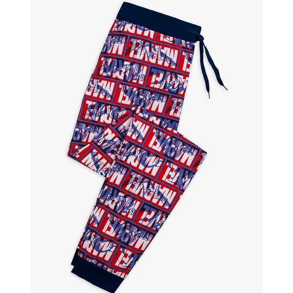 Marvel Comics Jogger Sleep Organic Cotton Pants Spiderman Logo Size XS Disney - Picture 1 of 3